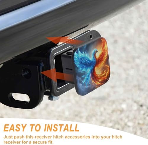 Phoenix Rising Tow Hitch Covers Heavy Duty Rubber Trailer Hitch Cover 2" - Image 4
