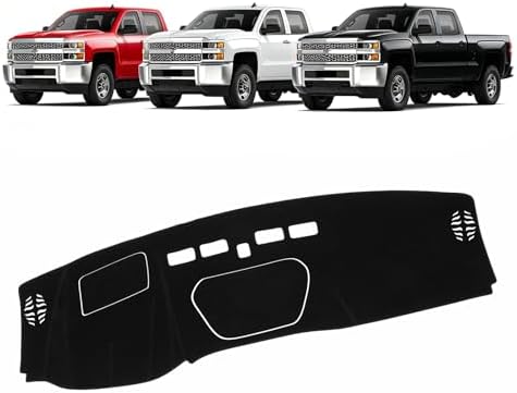 KUST Black Dash Cover for 19-25 Chevy Silverado 1500 2500HD 3500HD/19-23 GMC by KUST