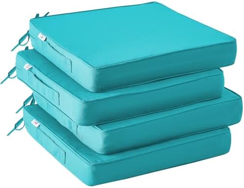 IPYNBAP Outdoor Chair Cushions Set of 4 -Waterproof Outdoor Seat Cushions by IPYNBAP
