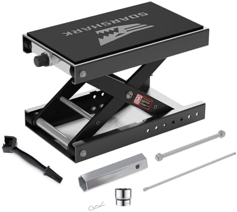Aluminum Motorcycle Scissor Lift Jack, 1100LBS Heavy Duty by Unknown