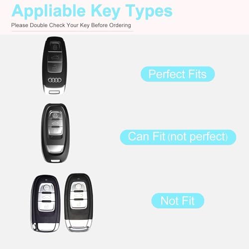 for Audi Key Fob Cover with Keychain - Image 3