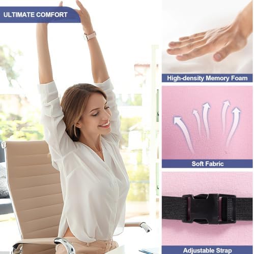 BYMECOST Lumbar Support Pillow for Car, Memory Foam Car Back Cushion - Image 5