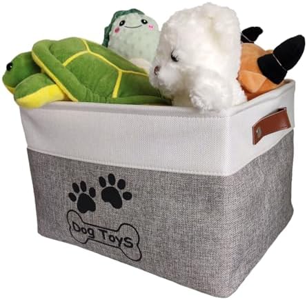 Large Dog Toy Basket Foldable Dog Toy Box Dog Toy Bin - Image 3