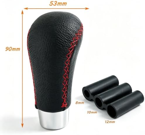 Lunsom Leather Shift Knob, Car Gear Shifter Stick Auto R Style Shift Stick - Image 4