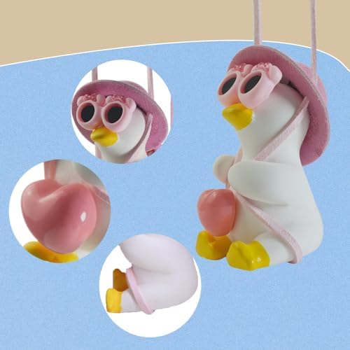 Cool Swinging Duck Car Hanging Ornament, Pendant Interior Rearview Mirror - Image 4