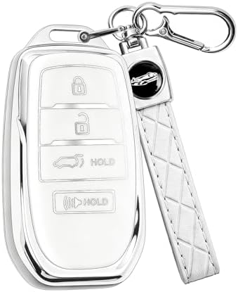 for Toyota Key Fob Cover with Keychain, Soft TPU Key Fob Holder, Fit by Unknown