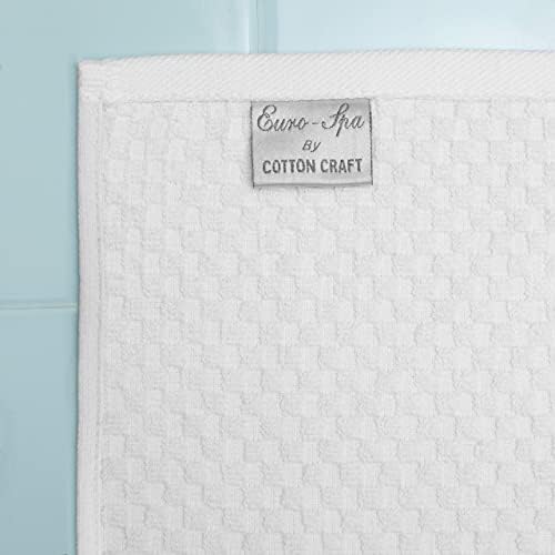 COTTON CRAFT Euro Spa Waffle Weave Bath Sheet - Image 2