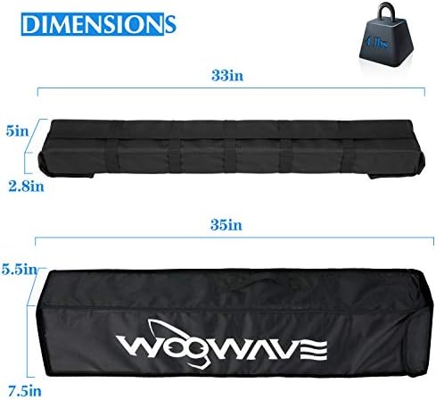 WOOWAVE Kayak Roof Rack Pads Universal Car Roof Rack Soft - Image 3