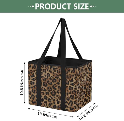 ALAZA Cheetah Leopard Print Animal Car Trunk Organizer and Storage - Image 2