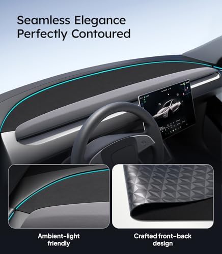Wigoo Dashboard Cover for Tesla Model Y Juniper & Model Y L, Anti-Glare - Image 3