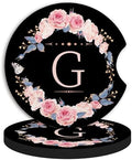 2pcs Letter G Car Coasters, Absorbent Universal neoprener Cup Holder Coasters by Unknown