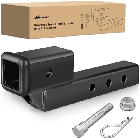 Nilight Trailer Hitch Extension 2 Inch Rise or Drop Extend 5" 7" 9" Length by Nilight