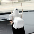 YGMONER Cute Swinging Ghost Car Mirror Hanging Ornament Halloween Car Interior by YGMONER