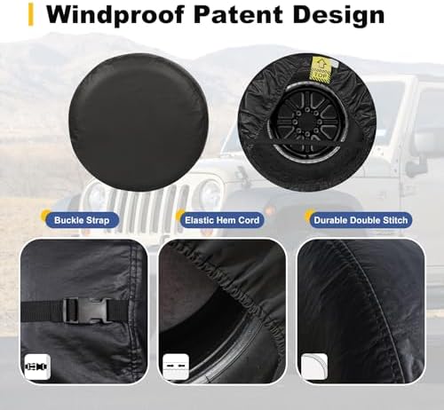 Explore Land Spare Tire Cover Fit Tire Diameters 24-25.75 inch - Image 5