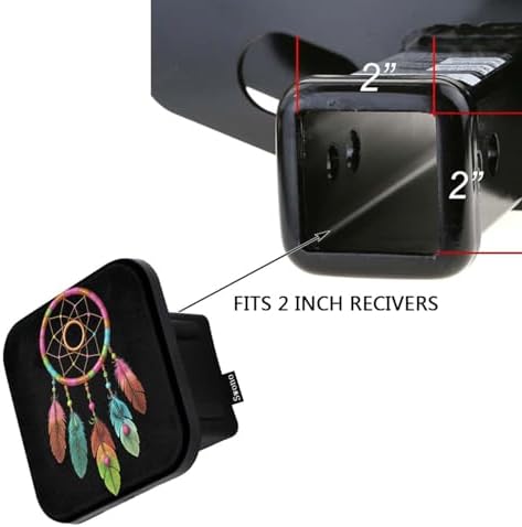 Swono Dream Catcher Car Rear Hitch Covers Folk Bird Feathers Dream Catcher - Image 3