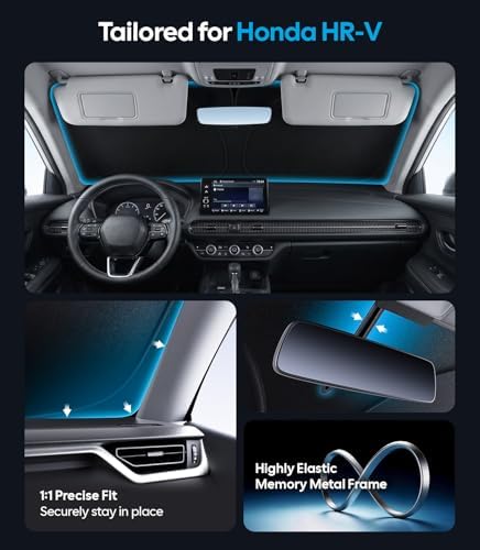 Wigoo for Honda HR-V Windshield Sunshade, Custom Fit, Keeps Interior Cool - Image 4