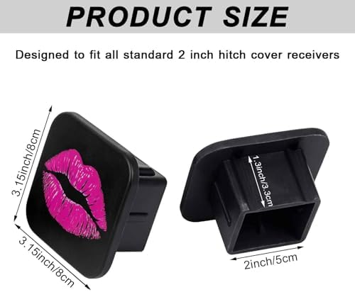 Trailer Hitch Cover 2 Inch Square Receiver Hitch Cover Rubber Tube Plug - Image 2