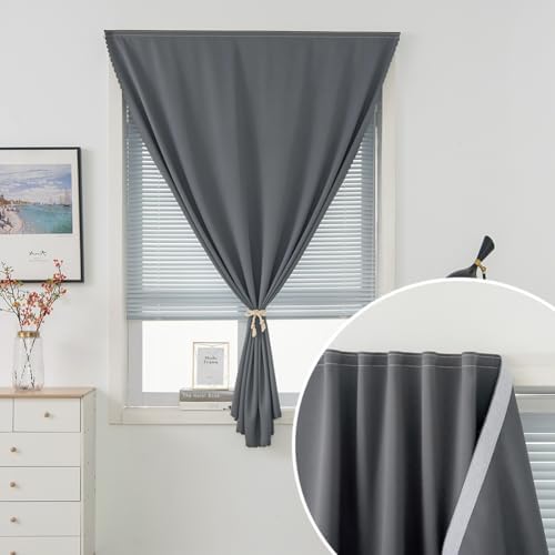 Portable Light Blocking Curtains Self-Stick Design, Removable Adhesive Window - Image 6