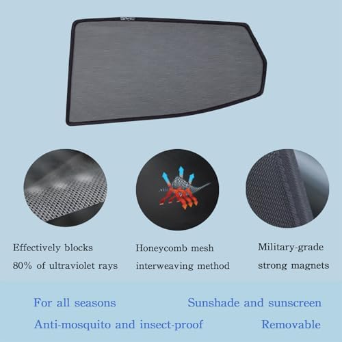 Car Magnetic Sun Protection Curtain 4Pack Suitable - Image 5