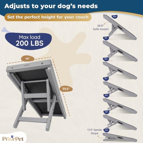 Dog Ramp for Couch – Non-Slip, Sturdy Build Foldable Wooden Dog Ramp – Supports - Image 5