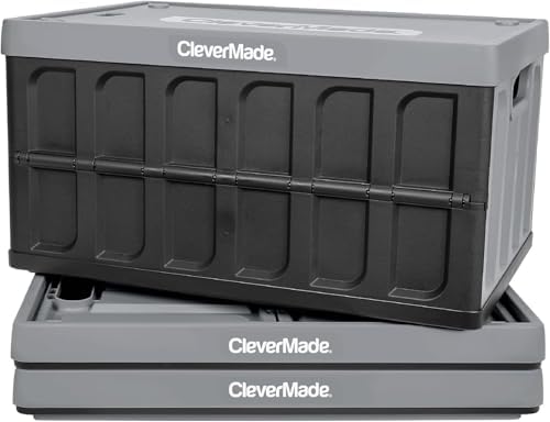 CleverMade Collapsible Storage Bin - 46L - Stone by CleverMade