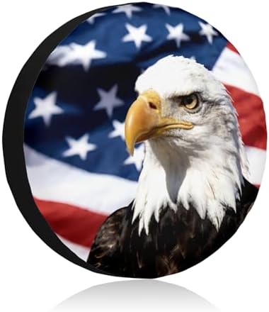American Flag Star Spare Tire Cover USA Eagle Wheel Covers 16 Inch by Unknown