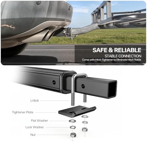 Forluck 53" x 19" x 5" Hitch Mount Cargo Carrier, 500 lbs Capacity Heavy Duty - Image 4