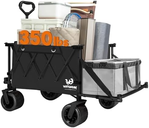 Whitsunday Collapsible Folding Wagon Heavy Duty Utility Beach Wagons by WHITSUNDAY