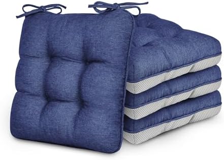 Love's cabin Memory Foam Chair Cushions Set of 4, 15.5 Inch by Lovescabin