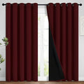 Yakamok 100% Blackout Lined Panels, Room Darkening Thermal Insulated Blackout by Yakamok