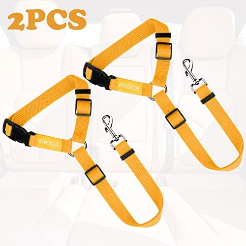 BWOGUE 2 Pack Dog Seat Belt for Car, Nylon Headrest Restraint - Image 2