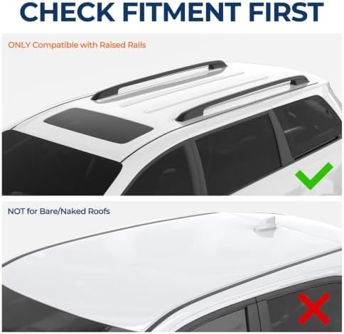 KUIPERAUTO 165lbs Aluminum Roof Rack Cross Bars Compatible - Image 2
