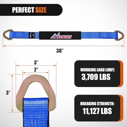 Nilight 2" x 38" Axle Tie Down Straps - Image 2