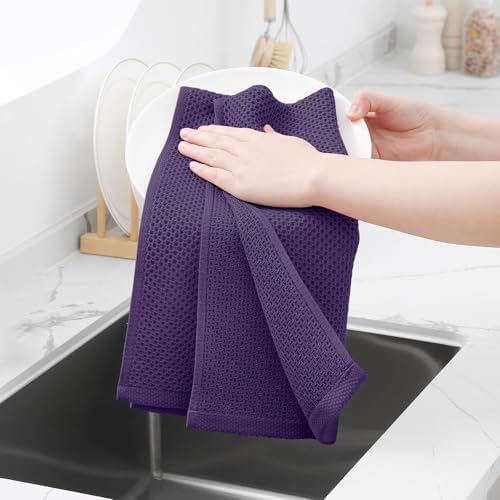 Homaxy 100% Cotton Waffle Weave Kitchen Dish Towels 6-Pack - Image 4