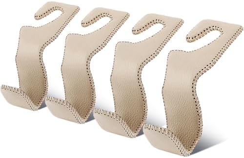 EldHus Car Seat Hooks for Purses and Bags, 4 Pack Car Purse Holder for Grocery by HeadrestHooks
