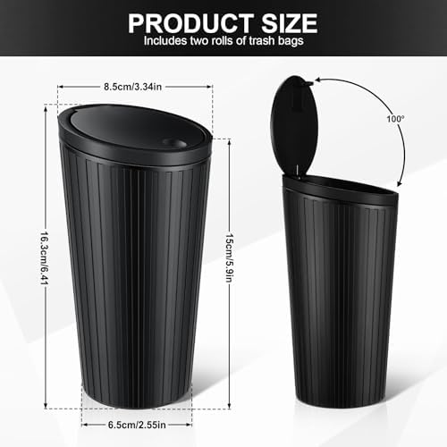 SINGARO Car Trash Can with Lid, Leakproof Mini Garbage Bin - Image 2