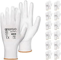 KAYGO Safety Work Gloves for Men Women, PU Coated Palm & Fingers by KAYGO