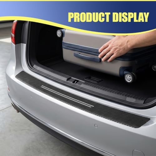 9PCS Carbon Fiber Car Door Entry Guard Sill Protector Cover - Image 6