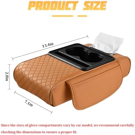 Zpana 4 in 1 Car Center Console Armrest Pillow, Memory Foam - Image 2