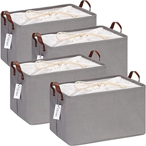 Hinwo 31L Large Storage Bins, Foldable Clothes Storage Baskets by Hinwo