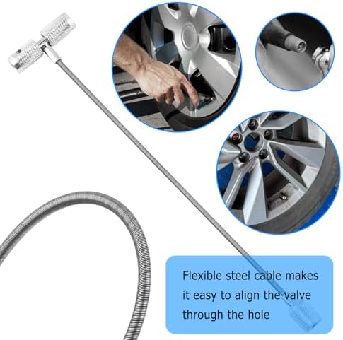 Tire Repair Valve Stem Tool, 3 in 1 Steel Valve Stem Puller Fishing Tool - Image 6