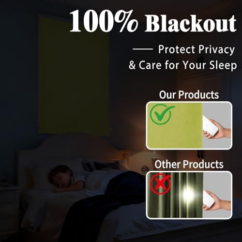 100% Blackout French Door Curtains, Room Darkening Shades Small Window Curtain - Image 2