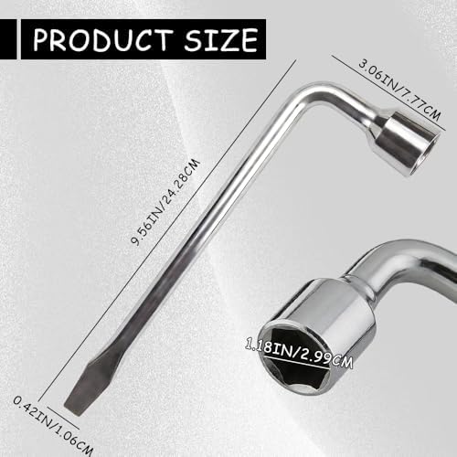 22mm Car Spare Tire Lug Wrench, L-Shaped Socket Tire Wrench - Image 2
