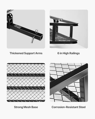 VEVOR 60" x 24" x 6", Hitch Cargo Carrier, 500 lbs Capacity Hitch Cargo Carrier - Image 7