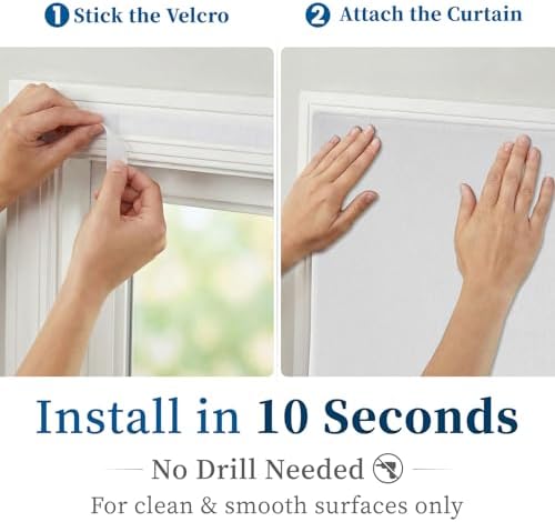 100% Blackout Self Adhesive Portable Curtains - Image 3