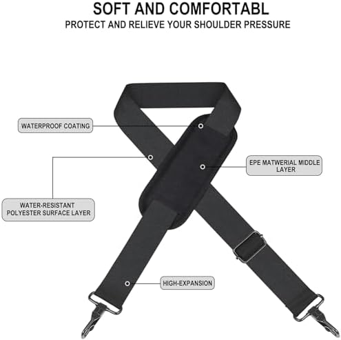 72 inch Shoulder Strap, JOCYRN Universal Replacement Laptop Shoulder Strap - Image 2