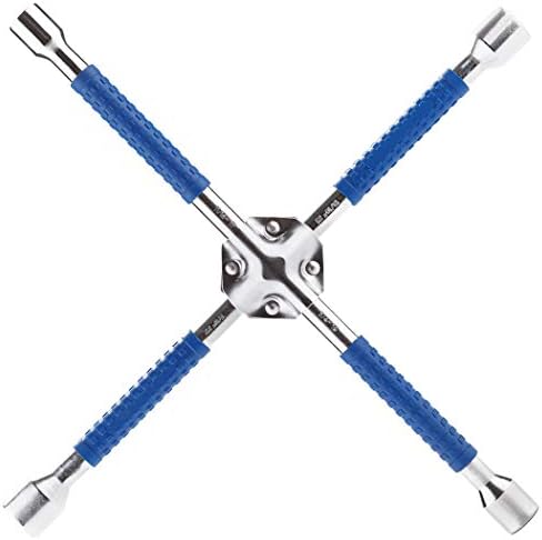 CARTMAN 18 Inch Heavy Duty Non-Slip 4-Way Universal Cross Lug Wrench by CARTMAN