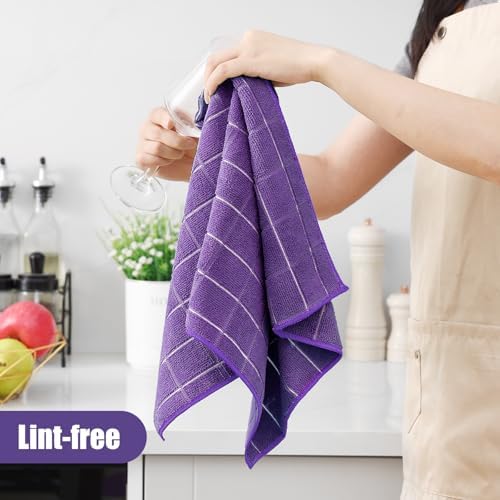 Homaxy Microfiber Kitchen Towels and Dishcloths Sets, 20 Pack - Image 4