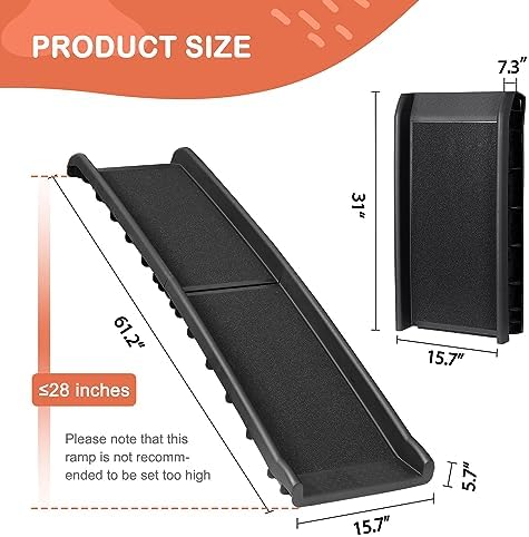 Folding Dog Ramp for Car 61 Inches Dog Ramps for Large Dogs Non-Slip Surface - Image 4