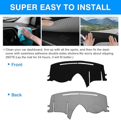 Autorder Dashboard Cover Mat for Toyota Sienna 2004-2010 Accessories Dash Cover - Image 5